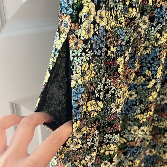 Zara floral fit and flare multi colored sleeveless Dress - Picture 7 of 8